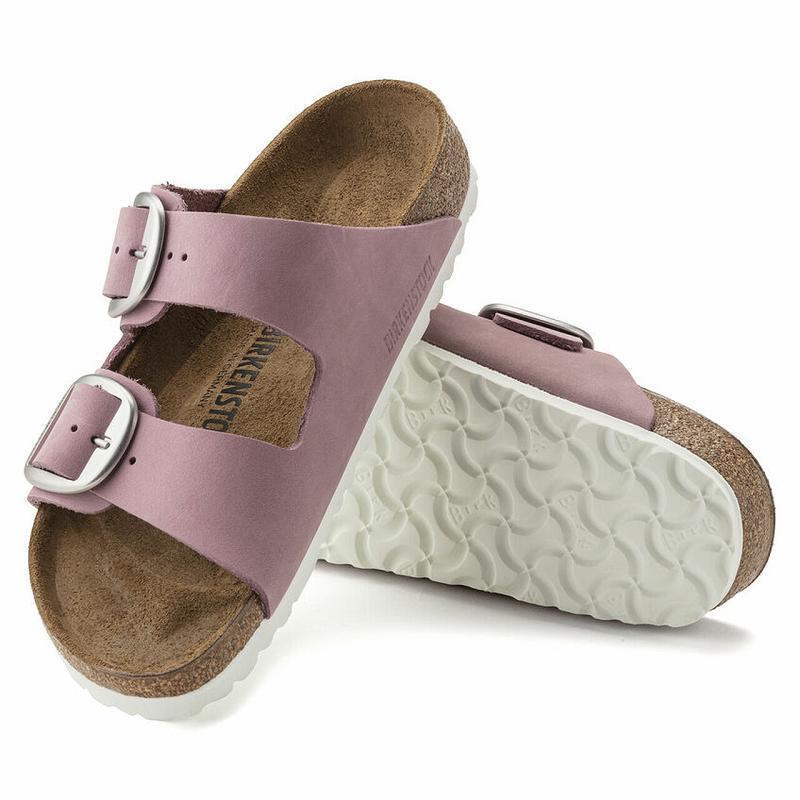 Birkenstock Big Přezkou Nubuck Læder Arizona Dame Lilla | DK 470AHK